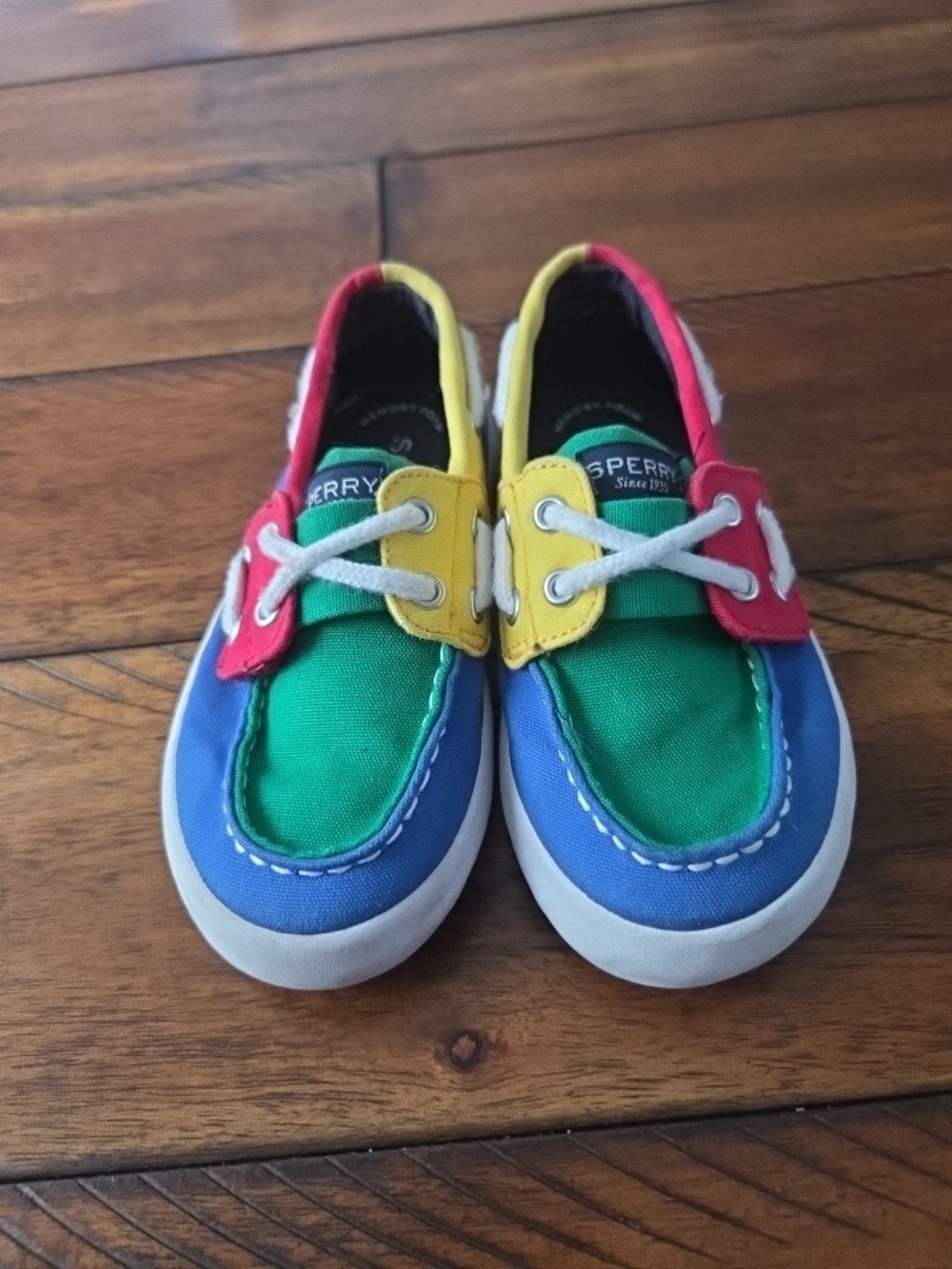 Sperry Top-Sider Shoes Toddler Size 8M Multicolor Canvas Boat Shoes Tuck Jr